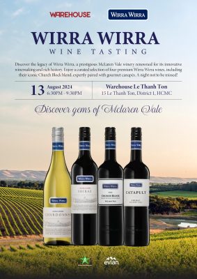 Wirra Wirra Wine Tasting Event Invitation Poster Featuring McLaren Vale Wines at Warehouse Le Thanh Ton