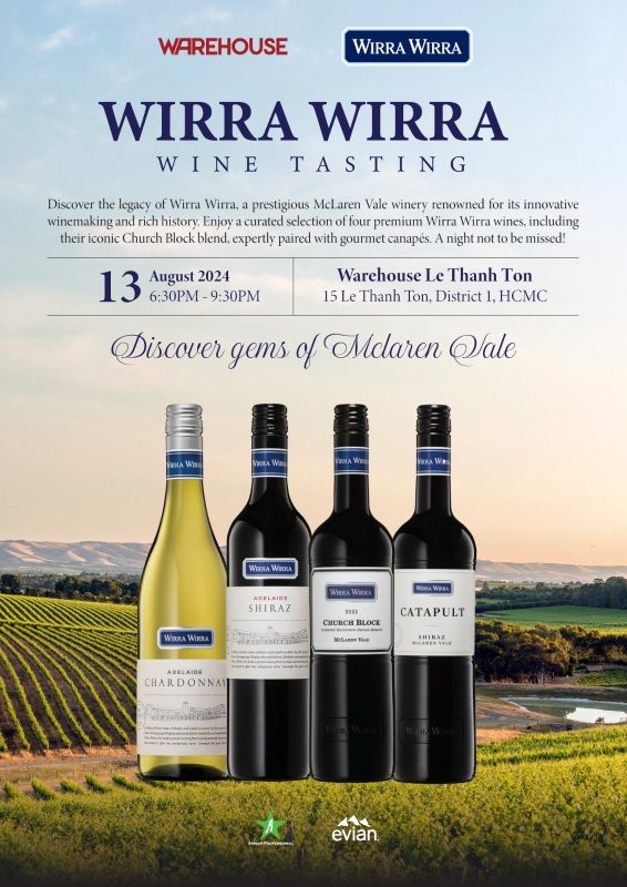 Wirra Wirra Wine Tasting: McLaren Vale Wines in Saigon