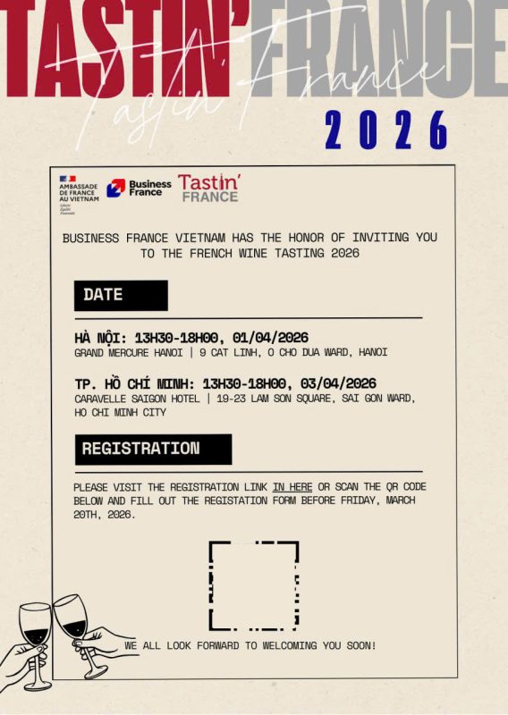 Tastin’ France 2026 in Vietnam: Event Guide & B2B Tasting Details