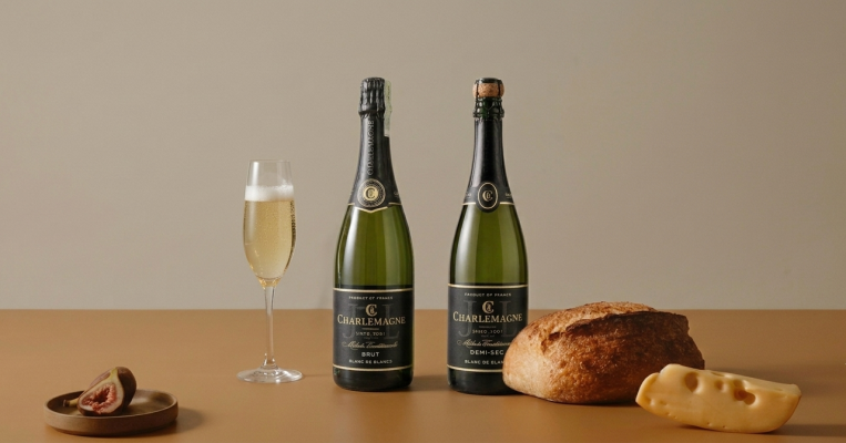 Lucien Charlemagne Blanc de Blancs sparkling wine bottle Category/Tag: Winery Stories / French Sparkling Wine / Lucien Charlemagn